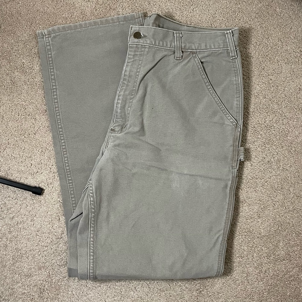 Carhartt grey heavy duty pants